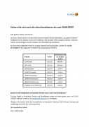 Preisanpassung zum 01.10.2022